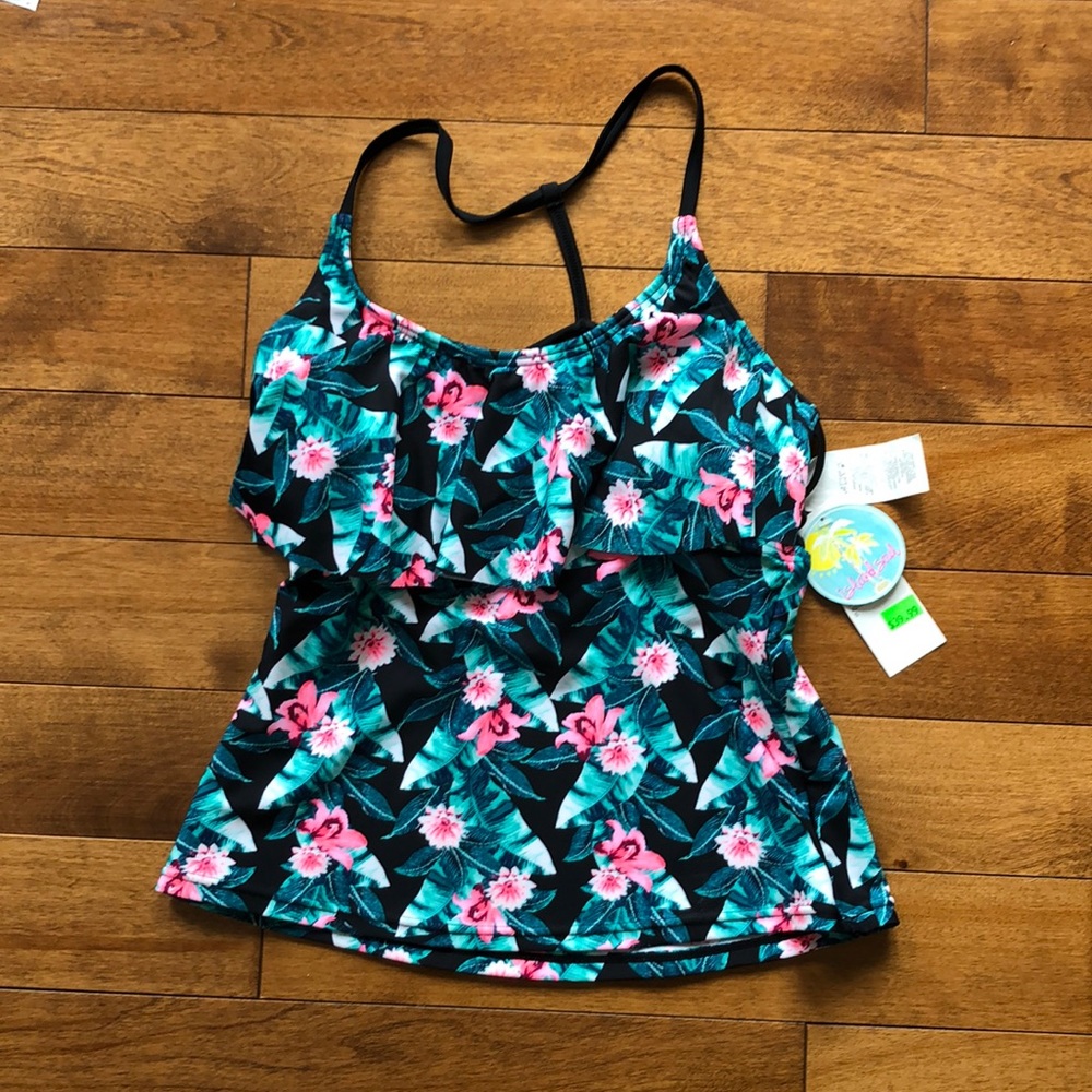 Island Soul Phoenix Flower Tankini Top S,M,L